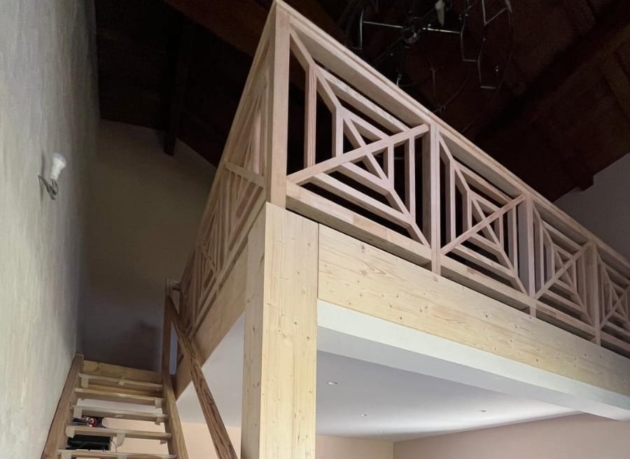 Garde de corps en bois travaillé et ajouré